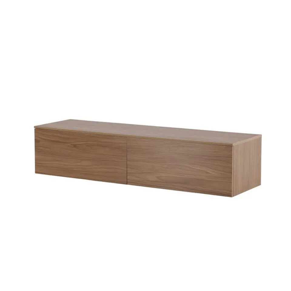 Svea - Santo zwevend TV-meubel - 160 cm - walnoot