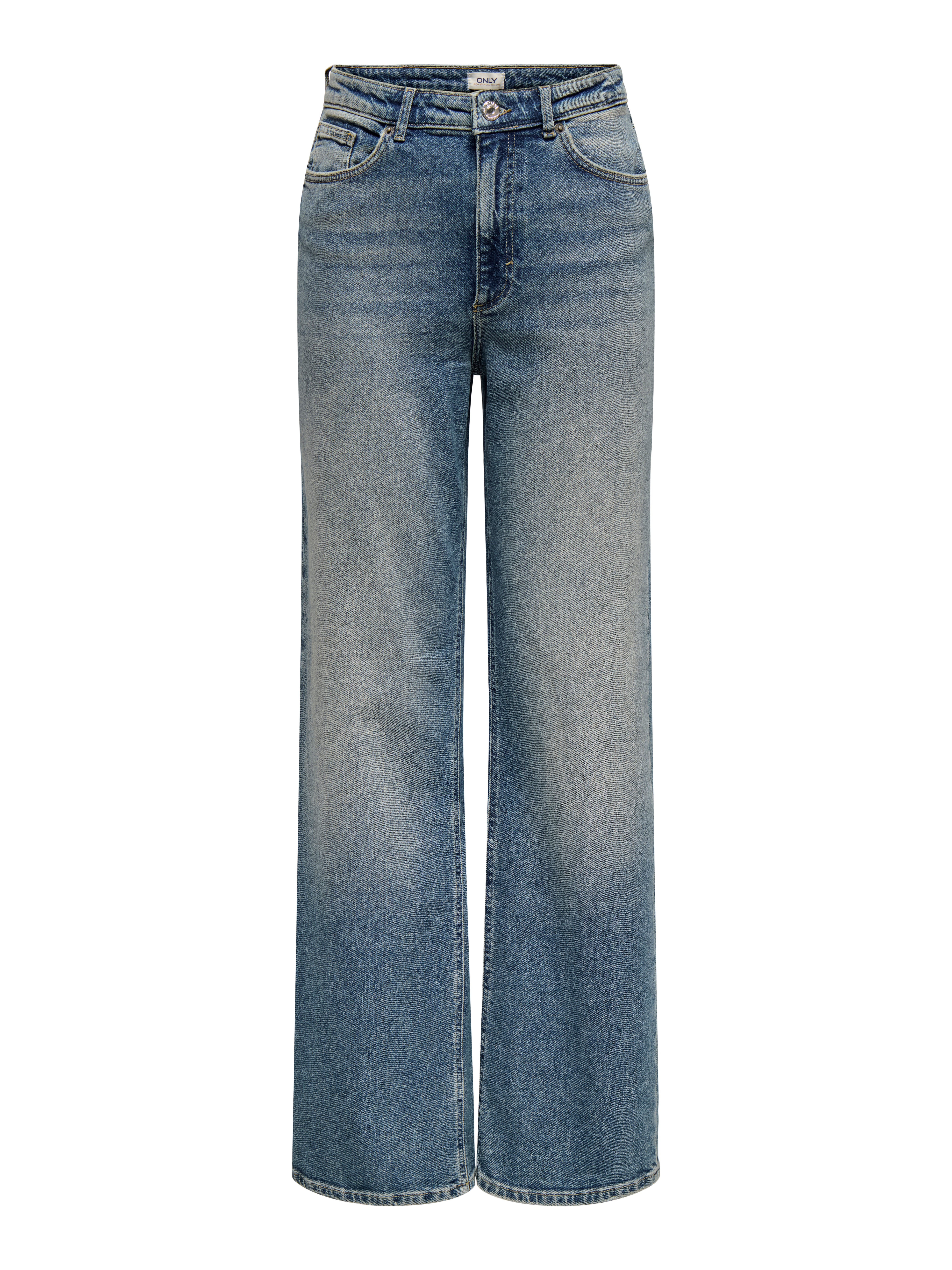 ONLJUICY Hohe Taille Weiter Beinschnitt Jeans Medium Blue Denim