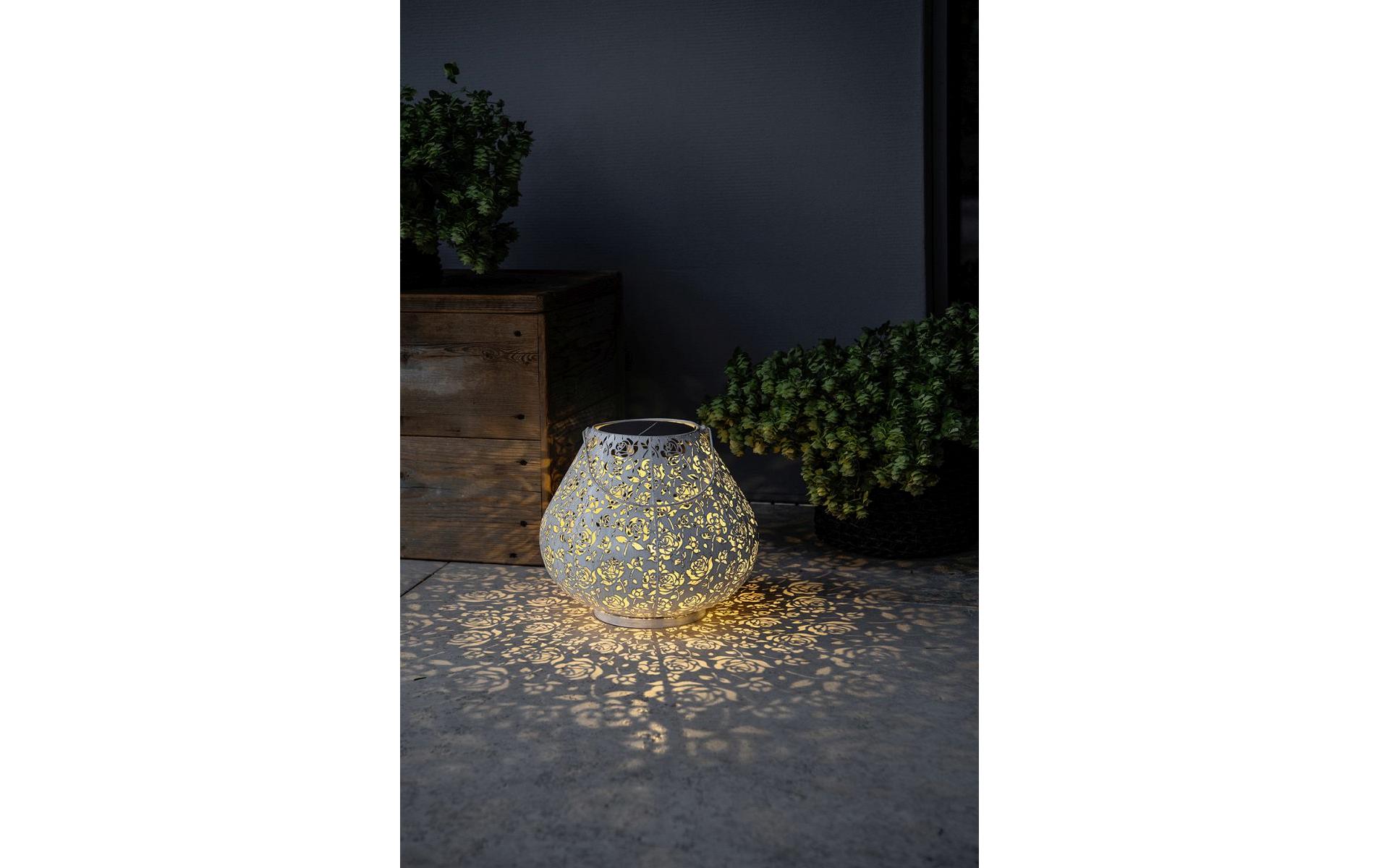 Laterne Solar Antic Baccara, 24 cm, WhiteSolarleuchte zum Aufstellen oder Aufhängen