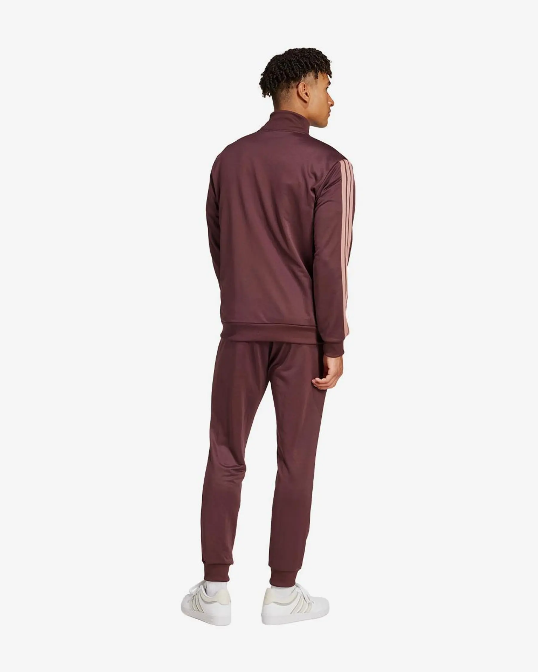Adidas Basic 3 Stripes Trainingspak Heren Donkerrood