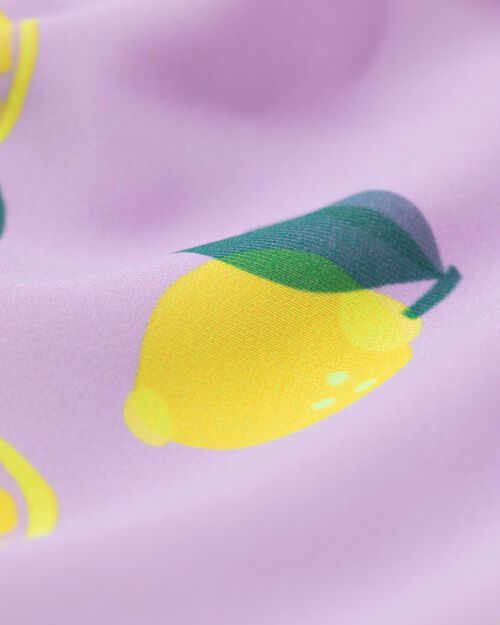 maillot de bain enfant avec citrons violet
