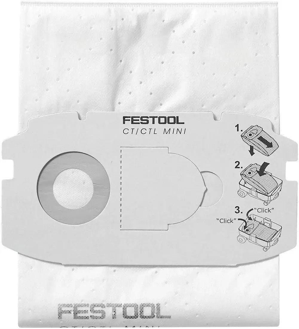 Festool SC FIS-CT MINI/5 SELFCLEAN filterzak voor CTL MINI tot 2018 VE=5 - 498410