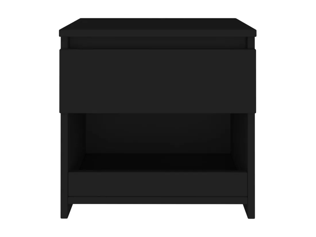 Tables de chevet 2 pièces Noir 40x30x39 cm Aggloméré