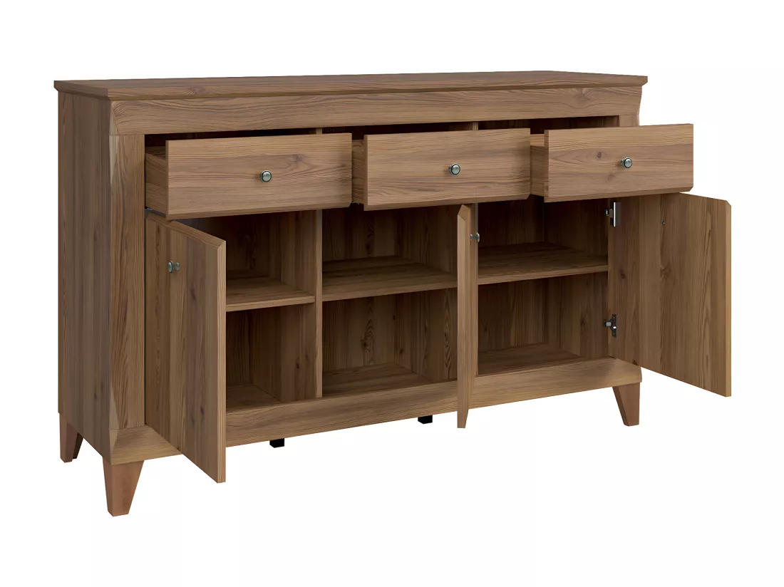 Buffet 3 portes 3 tiroirs Raya Bois