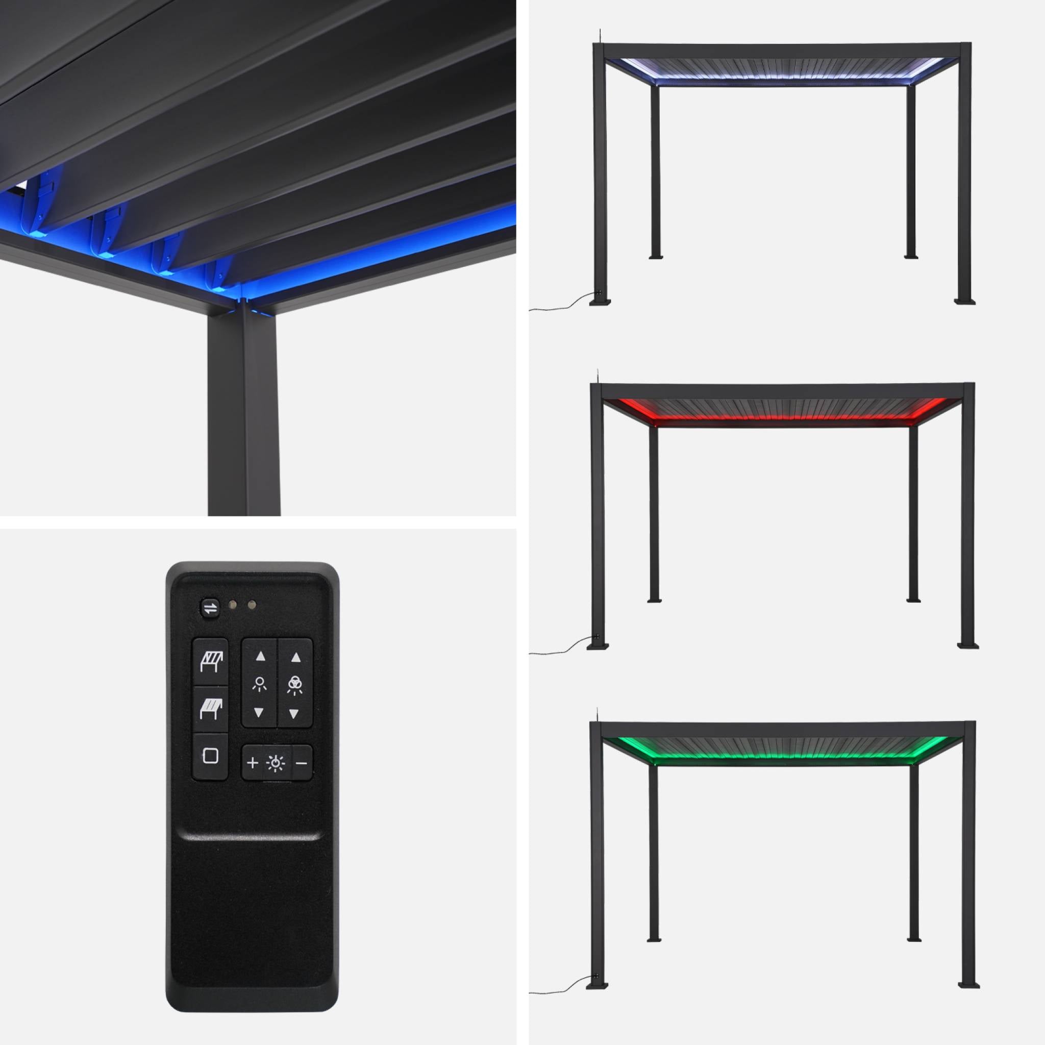 sweeek - Elektrische aluminium lamellendak pergola 3x4 m LED
