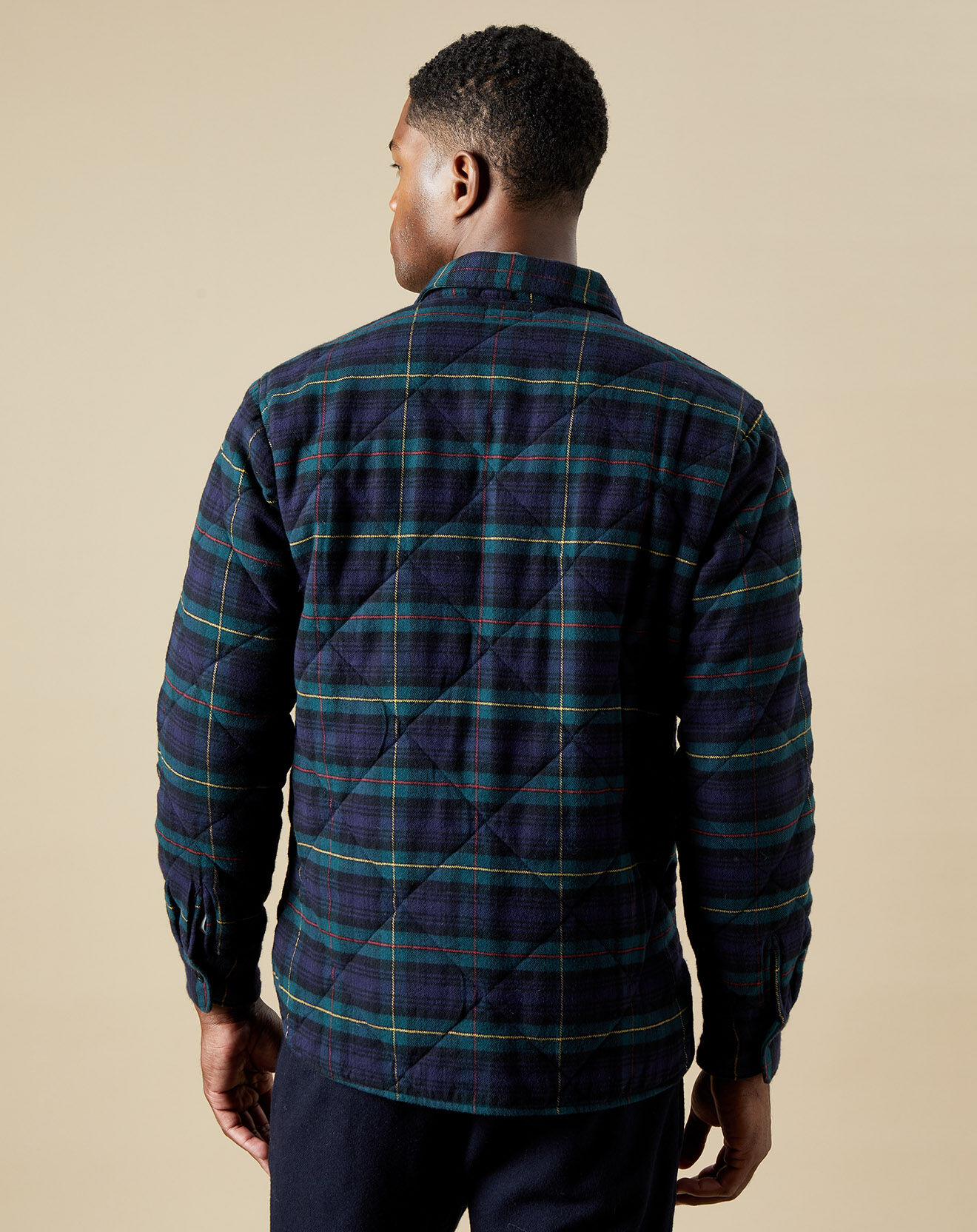 Hartford Veste Surchemise regular Peter à carreaux navy/bleu/vert/rouge