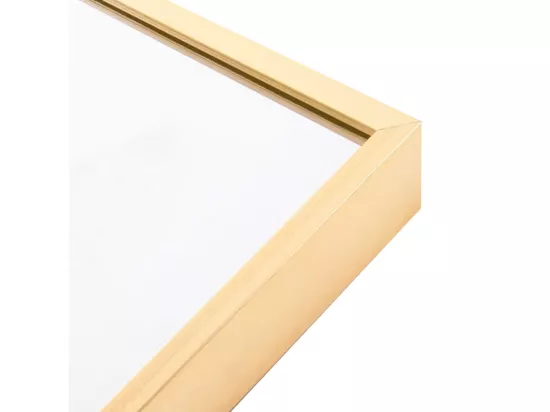 Miroir pleine longueur 150 x 40 cm, sur pied, suspendu ou appuyé, grand miroir de sol avec cadre en alliage d'aluminium doré pour salon ou chambre à coucher, rectangulaire