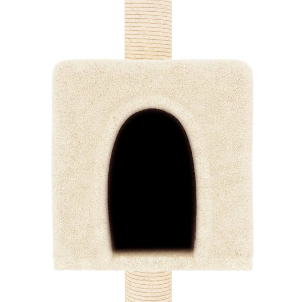 Arbre à chat avec griffoirs en sisal crème 180 cm