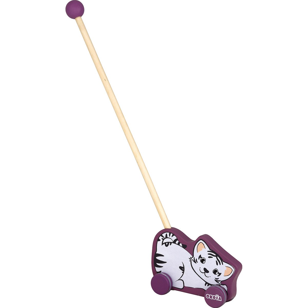 Pousseur tigre blanc bois