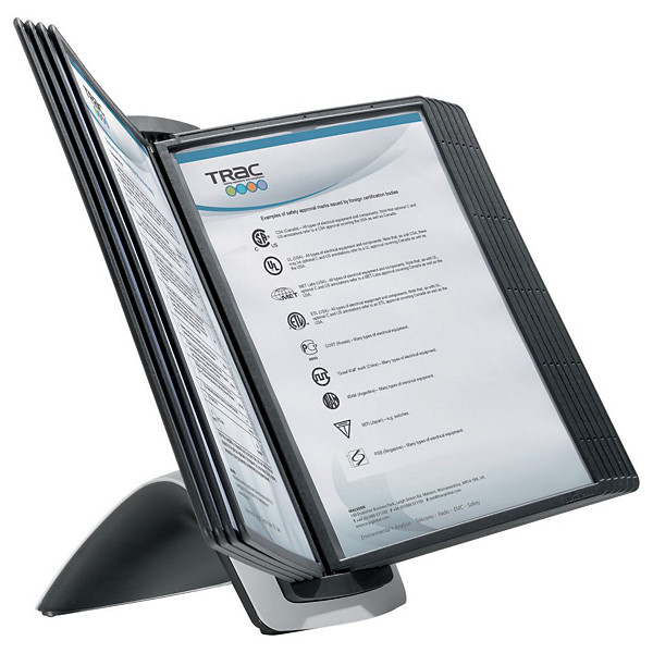 DURABLE Pupitre de table SHERPA Style 10, pour document A4, avec 10 pochettes