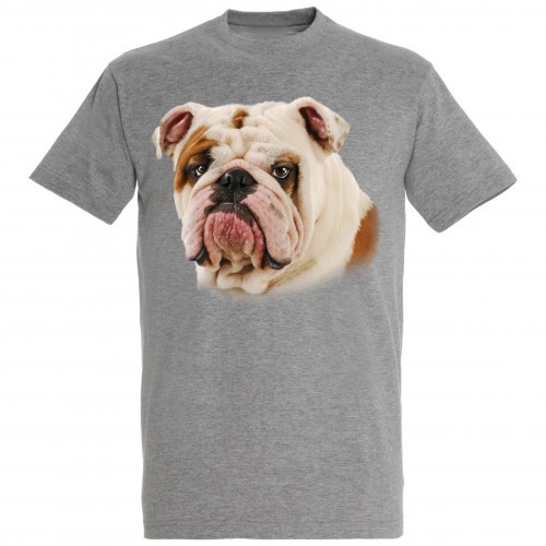 Camiseta Bulldog Inglês, Cinza