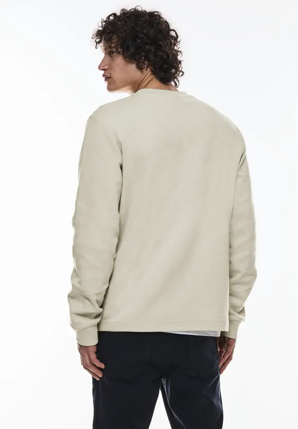 Waffelstruktur Sweatshirt - faded stone