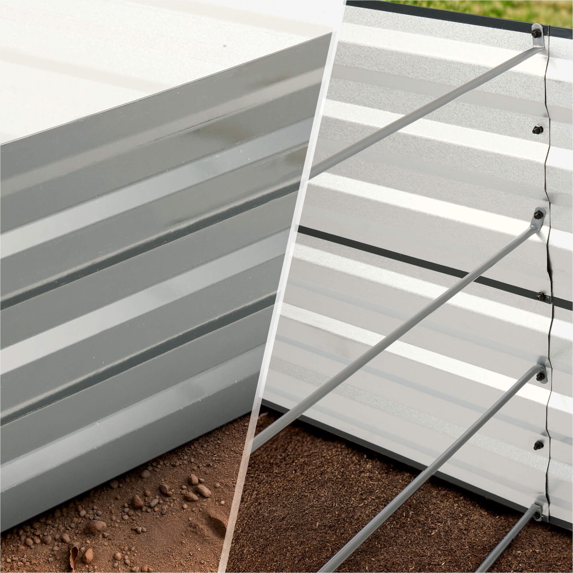Metall Hochbeet 180 x 90 x 45 cm