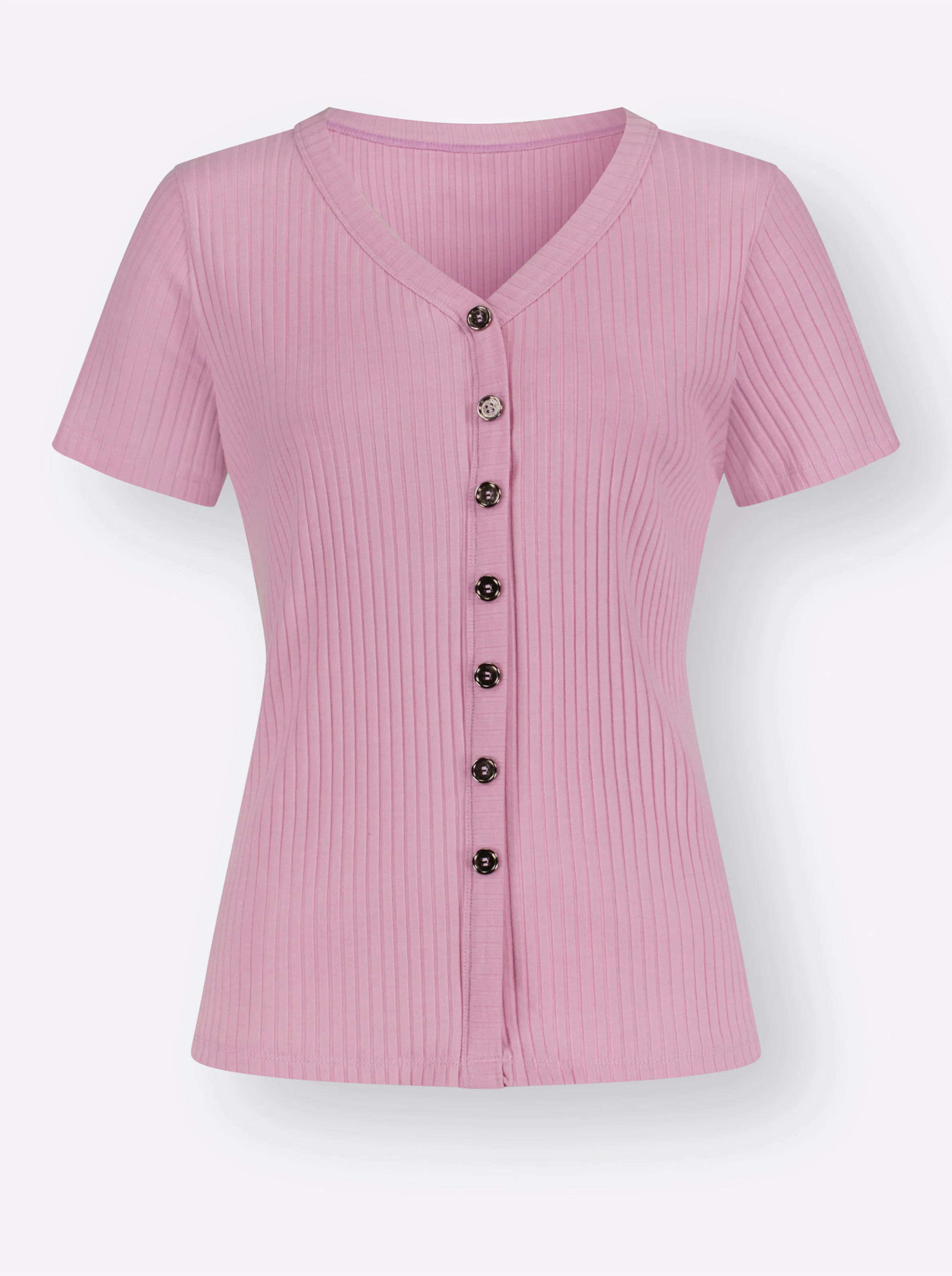 Kurzarmshirt in rosé