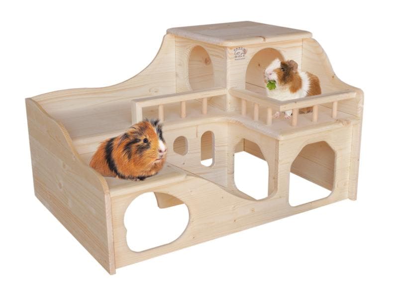 Resch Meerschweinchenschloss, 55 x 33 x 39 cm Ein Schloss für Meerschweinchen, junge Zwergkaninchen, Chinchillas und Ratten