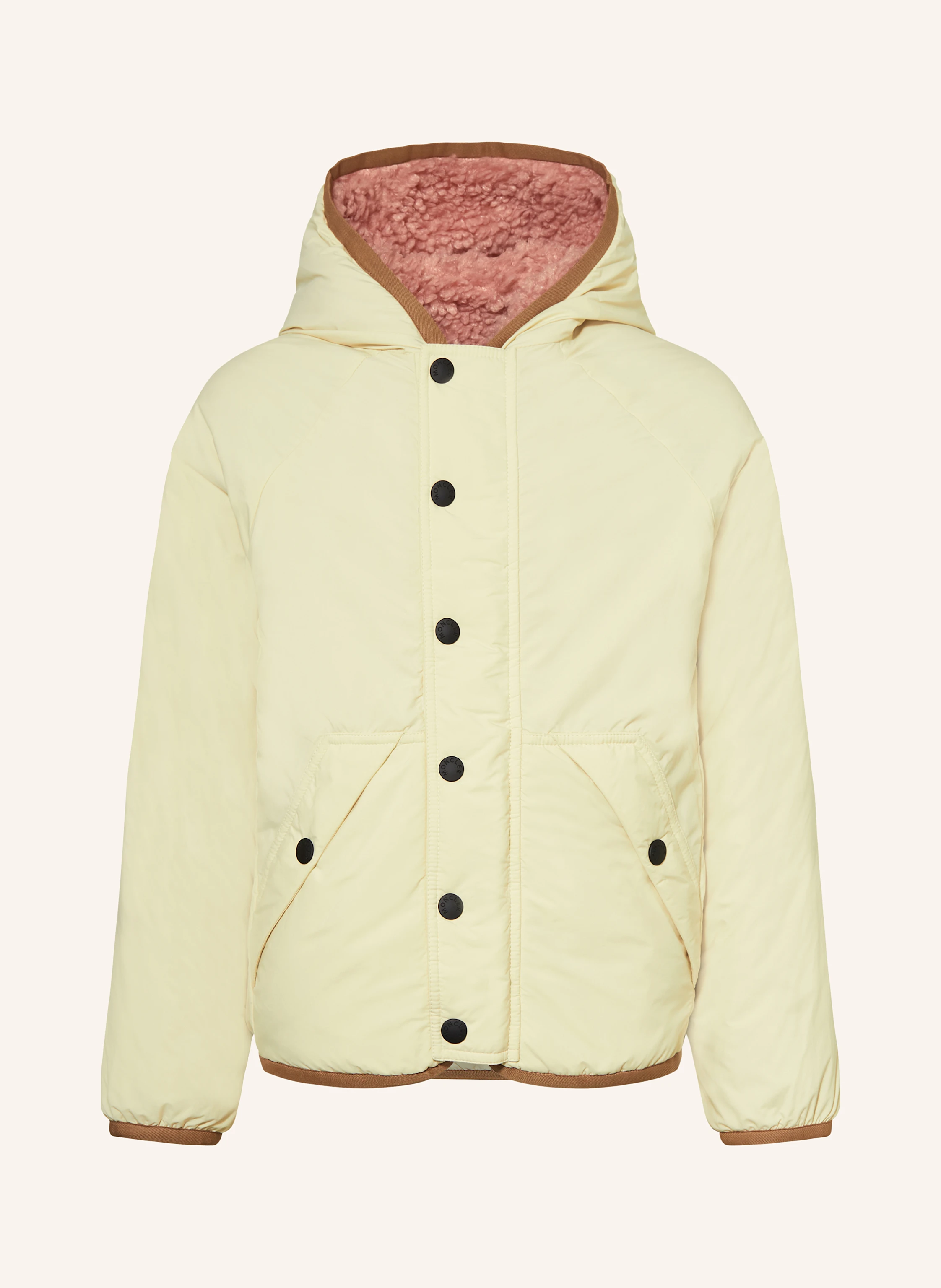 MONCLER enfant Teddyfell-Jacke zum Wenden