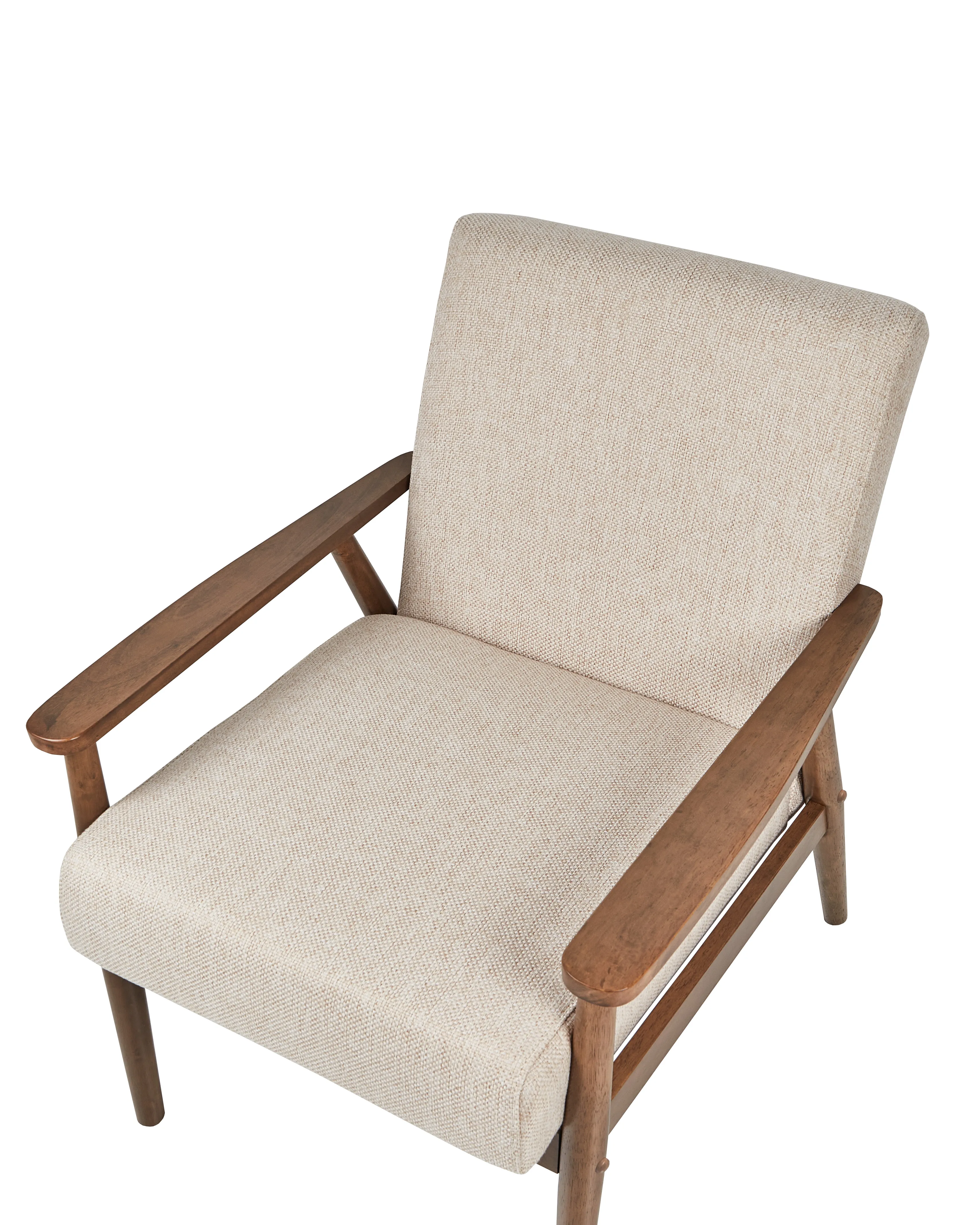 Fauteuil ESRUM Stof Donkerbruin/beige