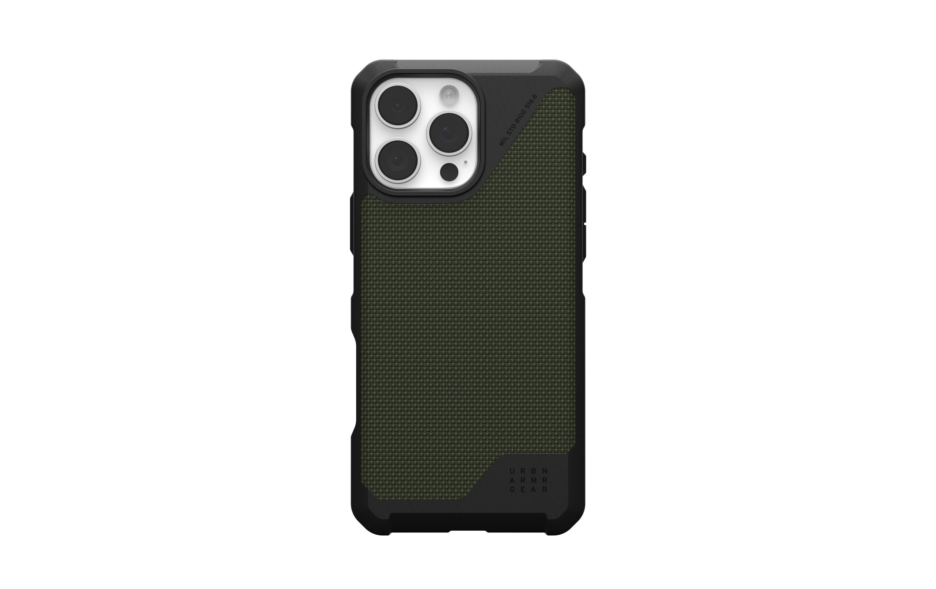 Back Cover Metropolis LT iPhone 16 Pro Max Kevlar OliveSchutzhülle für das Apple iPhone 16 Pro Max