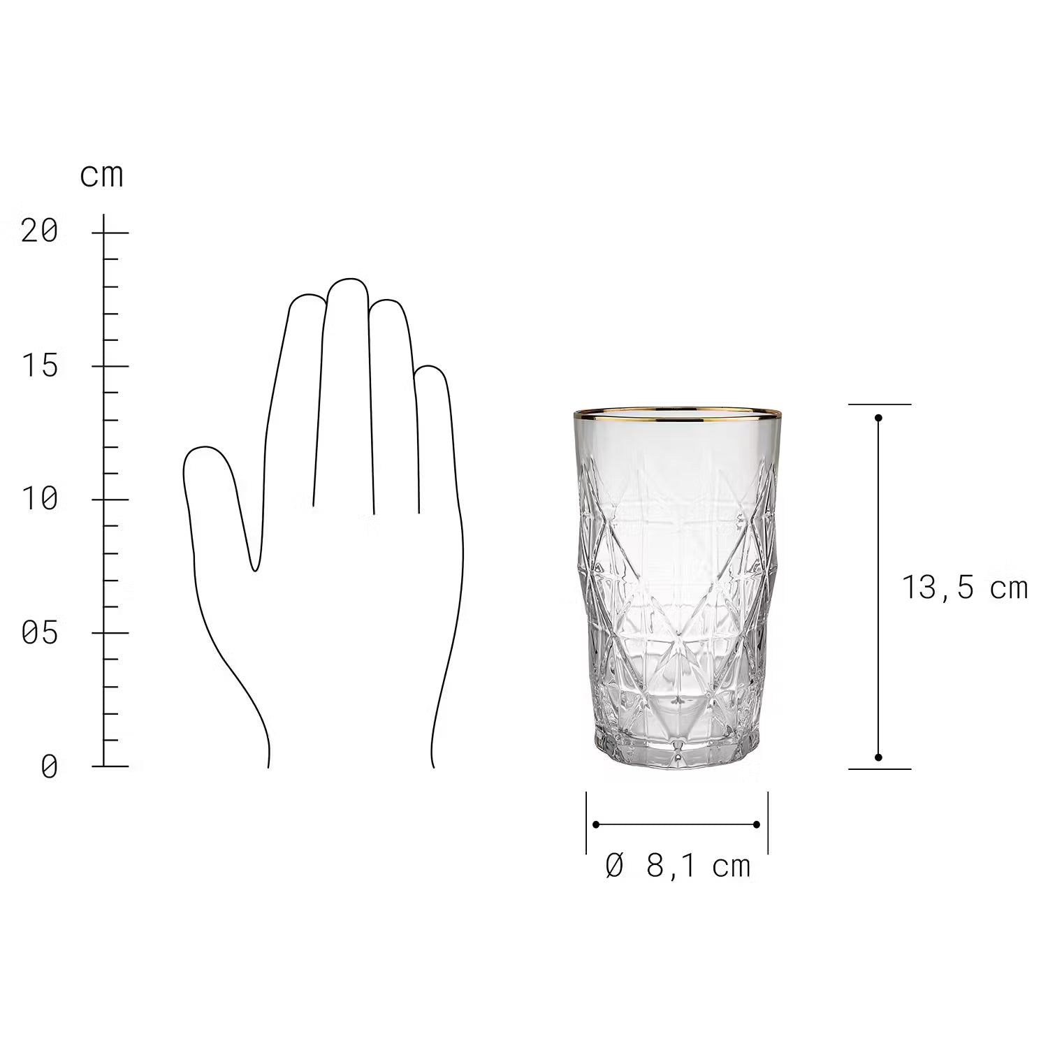 UPSCALE Longdrinkglas 6er-Set