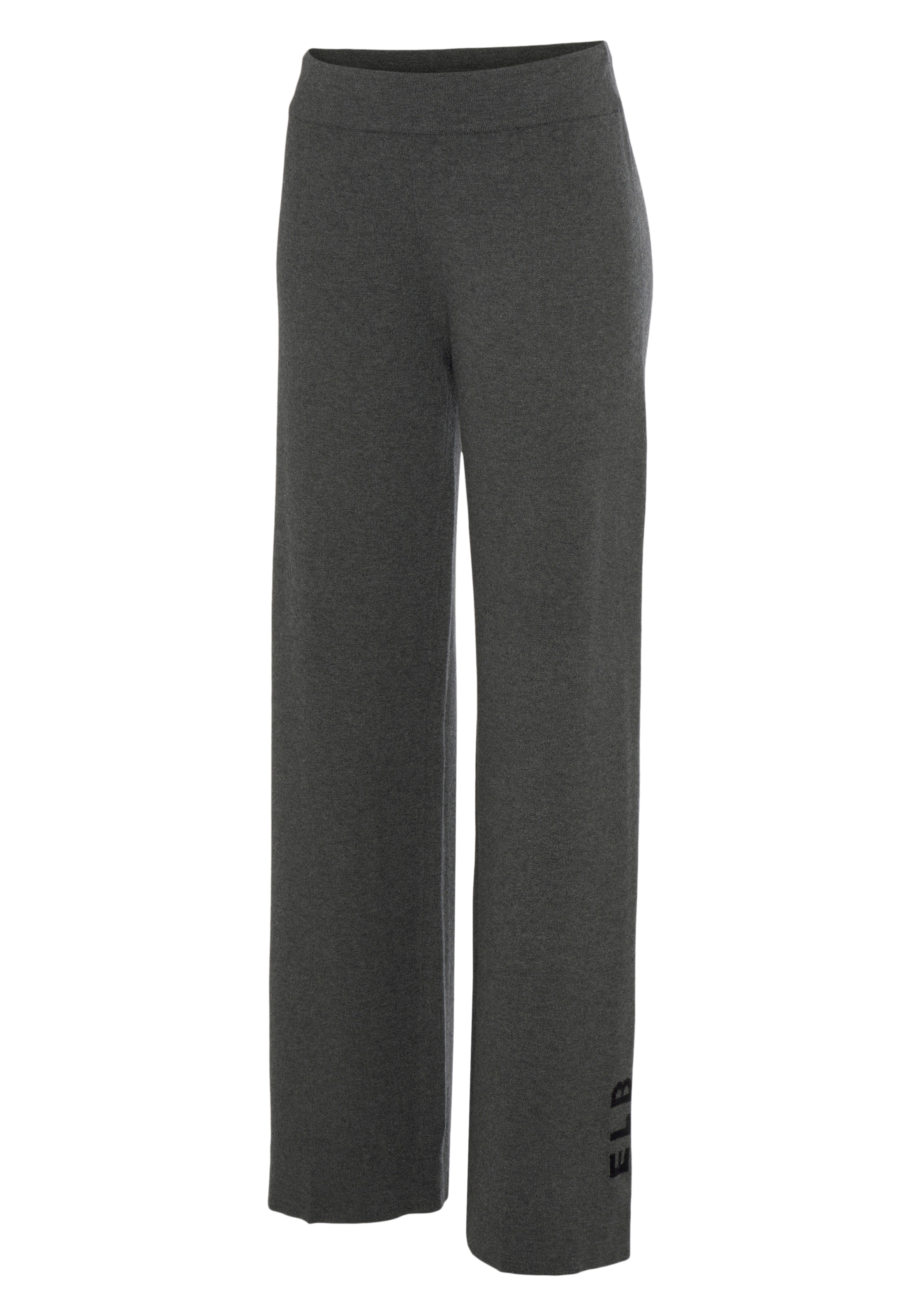 Elbsand Strickhose  mit weitem Bein und eingestricktem Logo, Loungewear