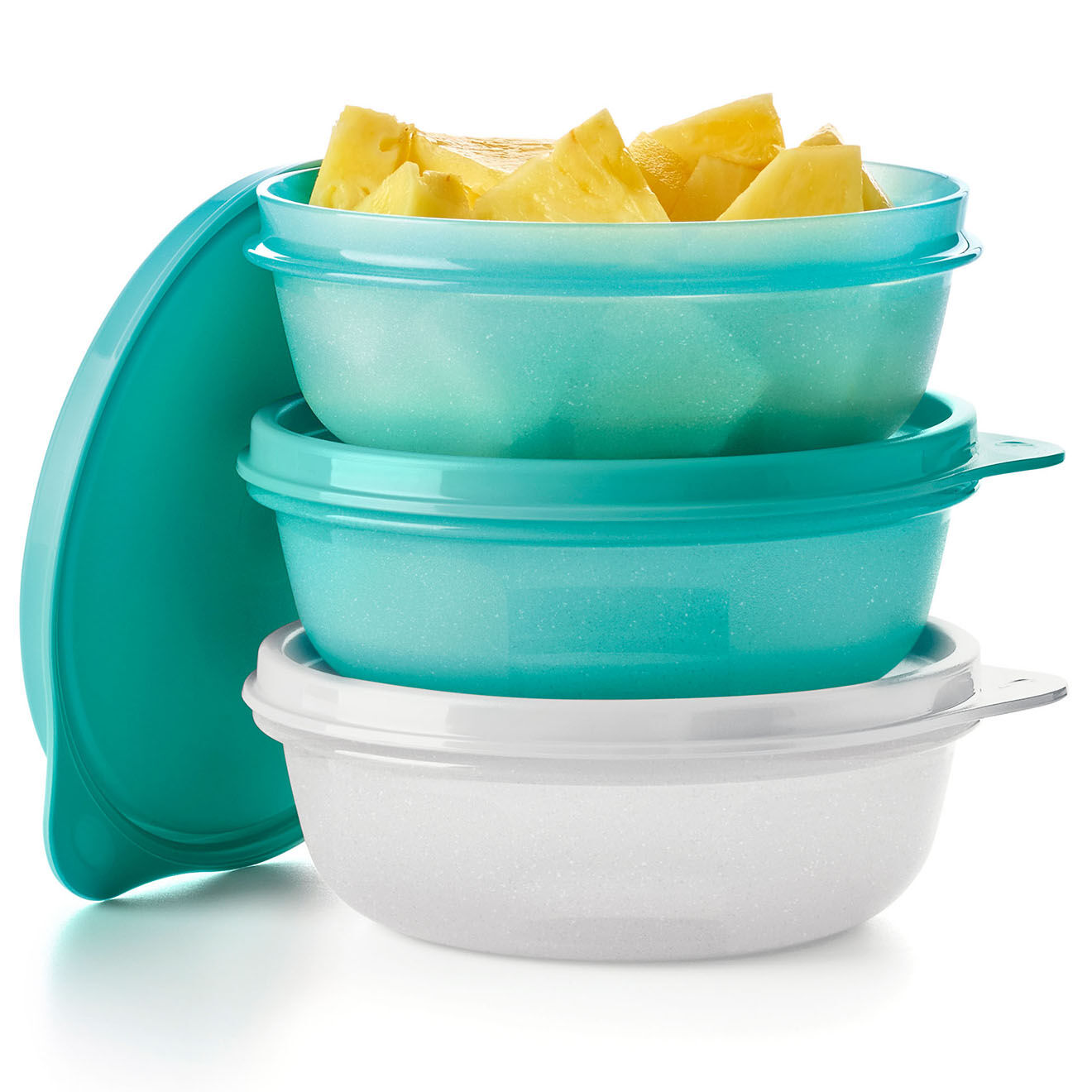 Tupperware 3 Boites de conservation bleu clair - 300ml