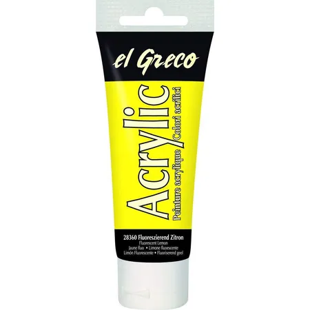 KREUL el Greco Acrylic Fluoreszierend Zitron 75 ml Tube