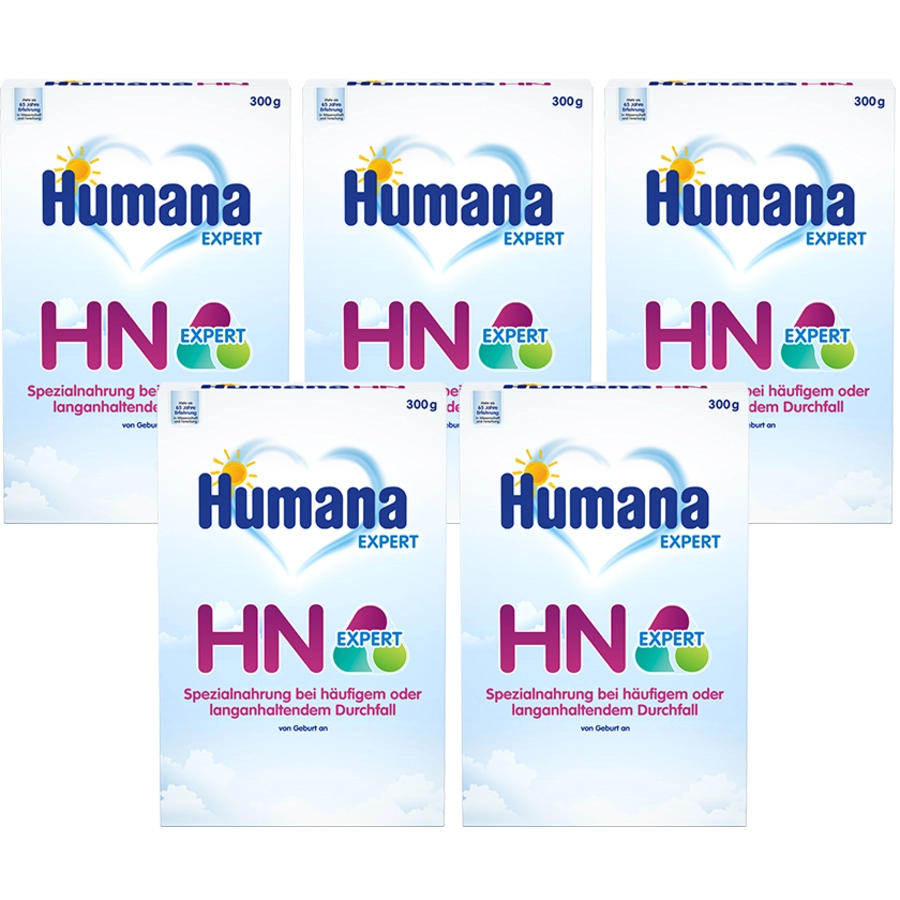 Humana Spezialnahrung HN Expert bei häufigem oder langanhaltendem Durchfall 5x 300 g von Geburt an