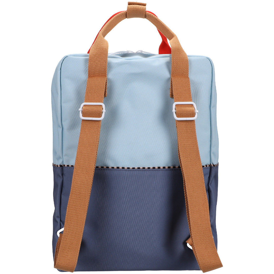 sticky lemon rugzak colourblocking - zissou blue - blue whale - 38 cm