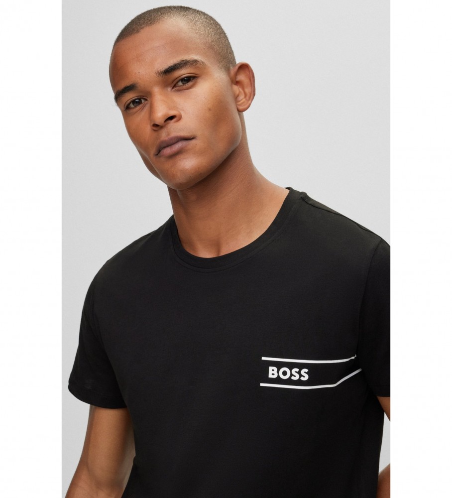 BOSS Camiseta Interior Logo Estampado negro
