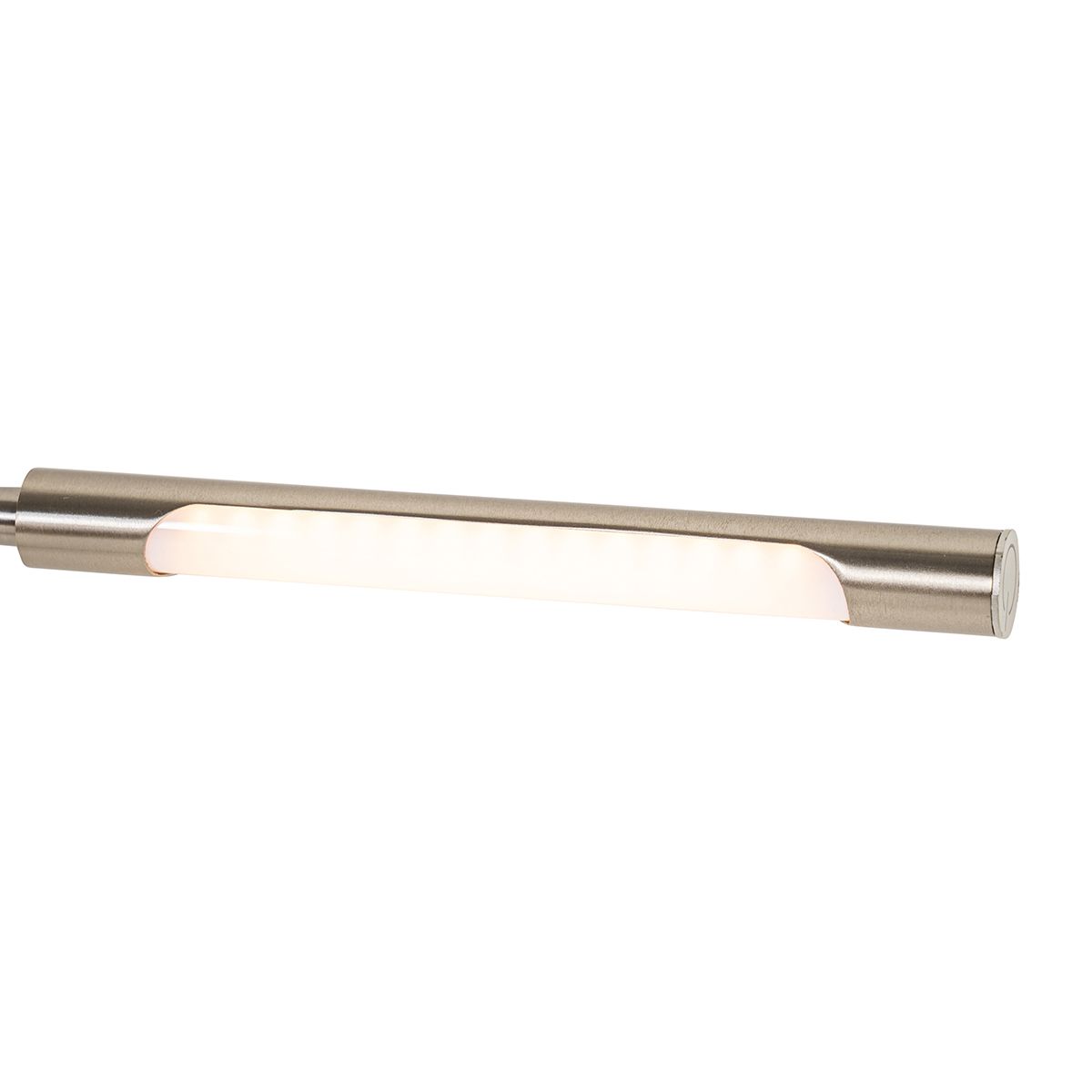Klem bureaulamp staal incl. LED met touch dimmer - Lionard