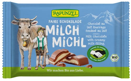 Rapunzel BIO Milch Michl Schokolade mit Milchfüllung