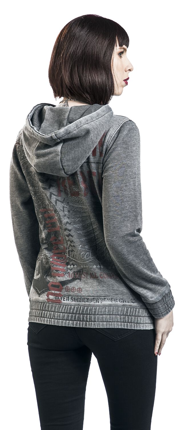 Sweat à Capuche Délavé | Rock Rebel by EMP Sweat-shirt à capuche