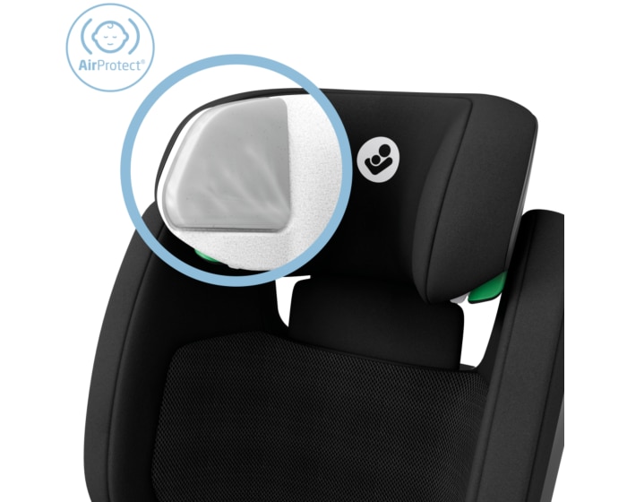 RodiFix S Comfort i-Size 3.5 - 12 Y  100 - 150 cm  15 - 36 kg    AirProtect® Sicherheitskissen  |    G-CELL Seitenaufprallschutz  |    Atmungsaktive Komfortstoffe   |    Mehrere Liegepositionen  |