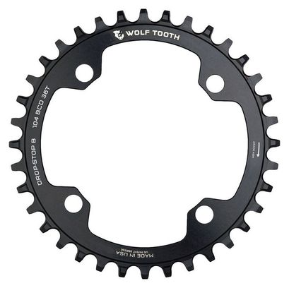 Plateau Wolf Tooth 104 BCD Drop-Stop B 9/10/11/12 Vitesses Noir