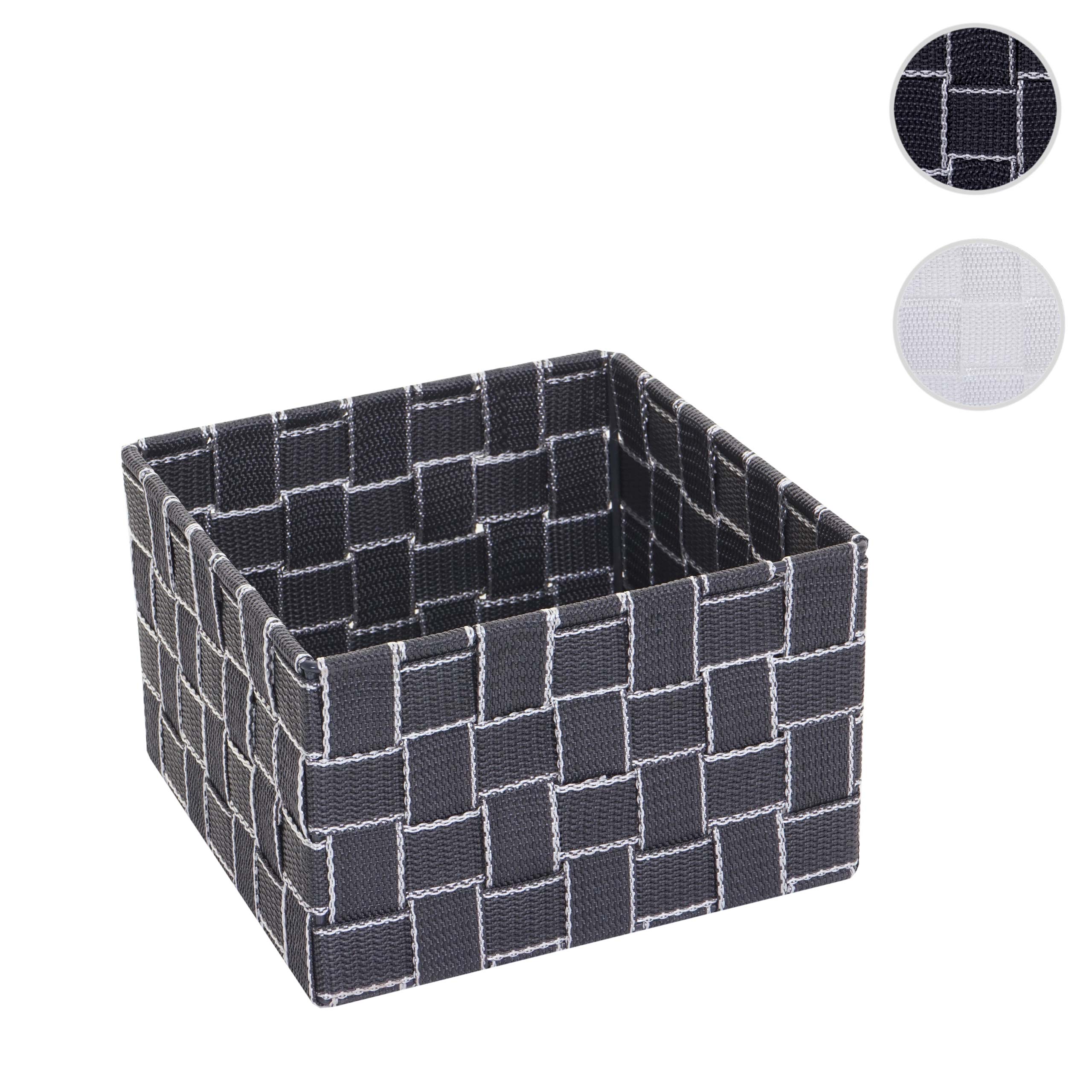 Aufbewahrungskorb MCW-C37, Dekokorb Korb Körbchen Aufbewahrung Regalkorb Deko 12x19x19cm ~ dunkelgrau