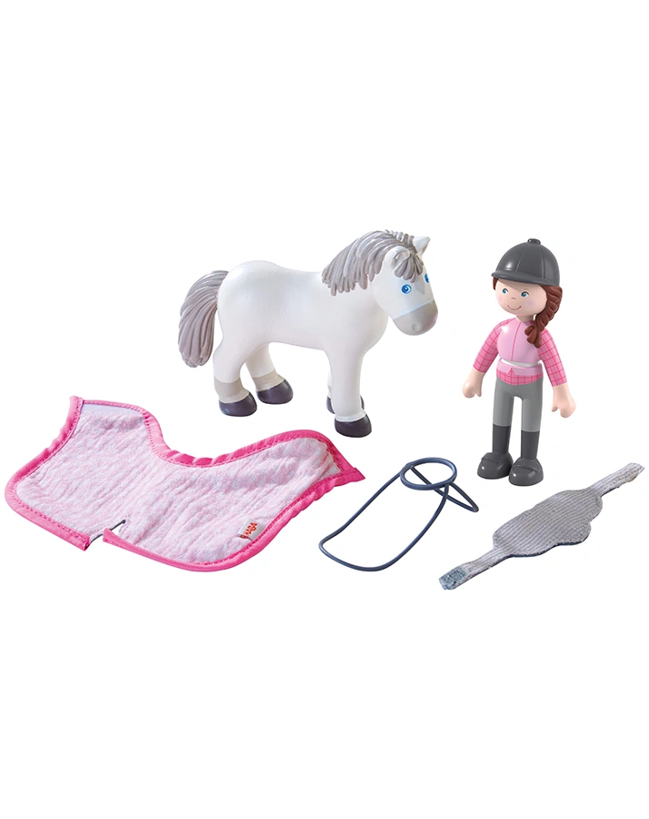 Spielfigur LITTLE FRIENDS – REITERIN & PFERD 5-teilig
