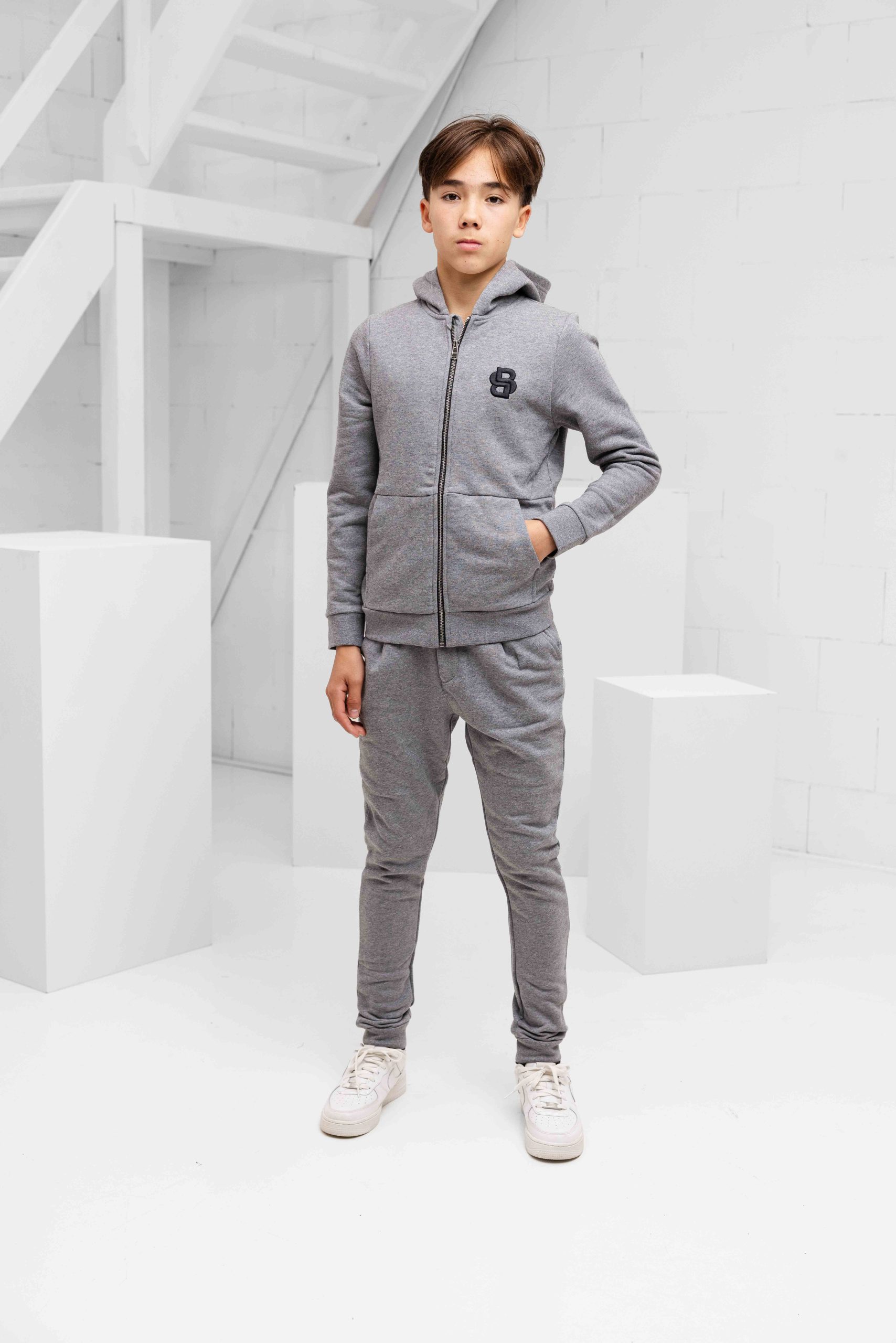 Hugo Boss Trainingspak Kids Grijs