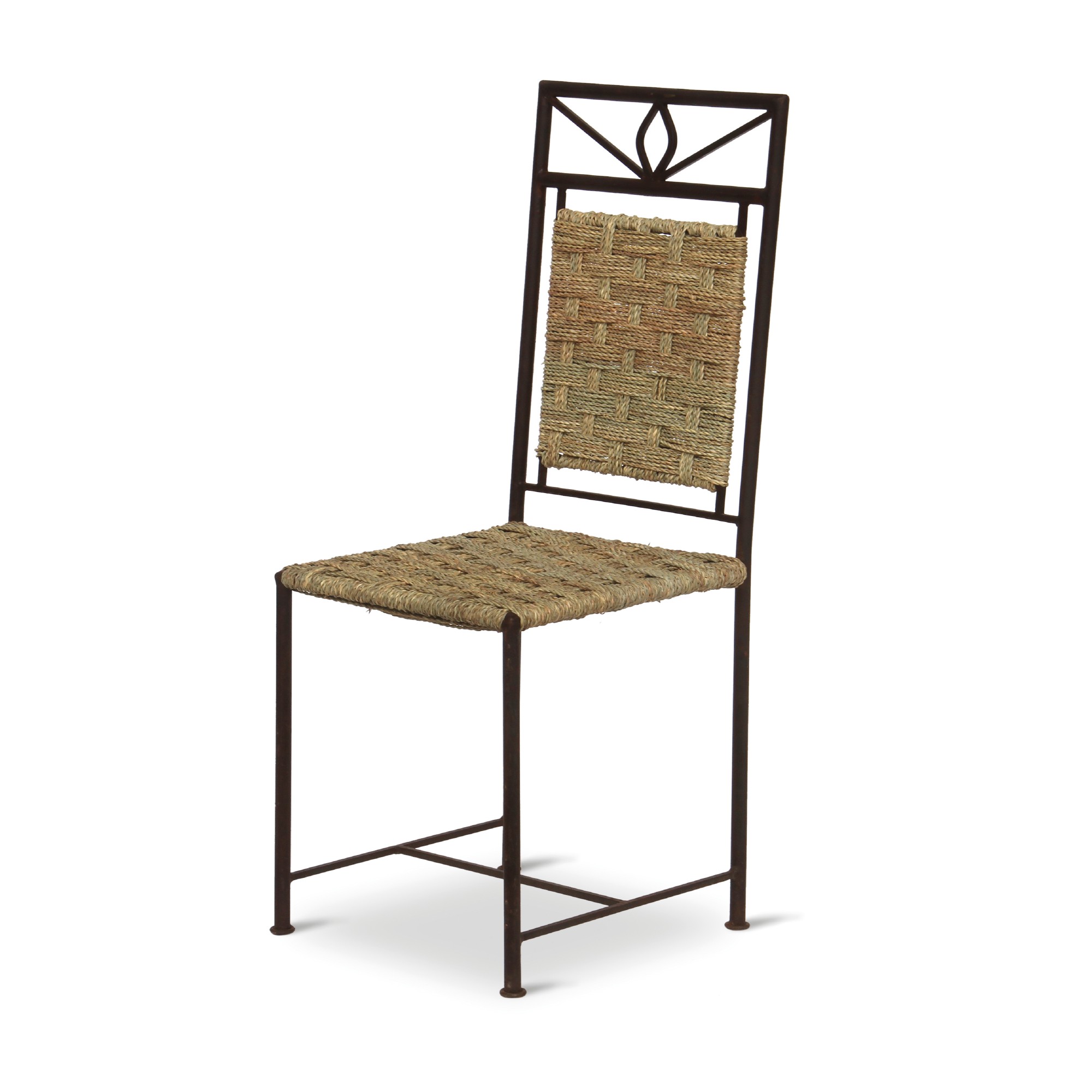 Eisenstuhl 'Moucharabi' mit Seegras-Sitzfläche/Rücken, T 40 cm, B 42 cm, H 100 cm günstig bestellen