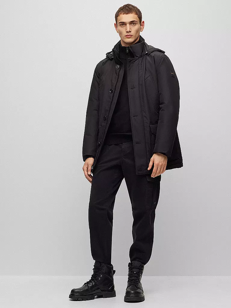 BOSS Parka OSIASS schwarz