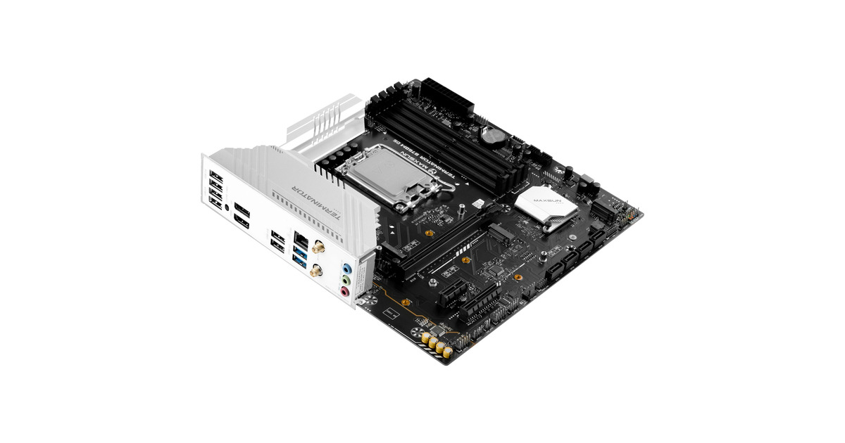 MAXSUNMS-Terminator B760M D5 WIFI socket 1700 moederbord  (Zwart, RAID, 2.5 Gb-LAN, WLAN, BT, Sound, µATX)