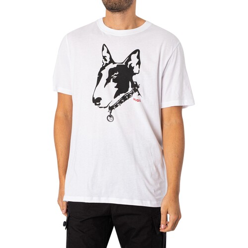 BOSS - Camiseta Gráfica Dammoca Blanco