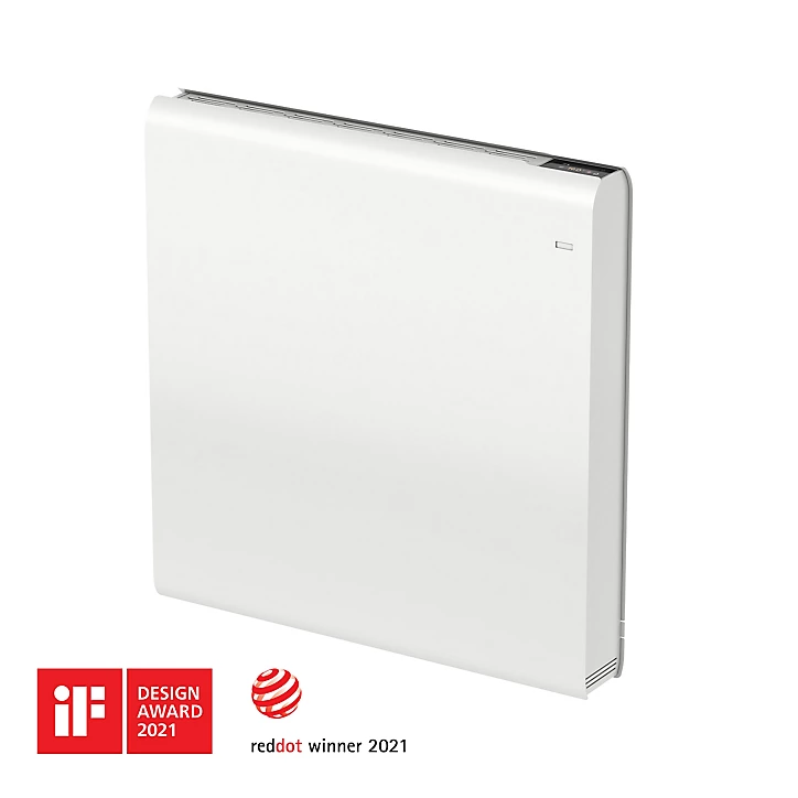 Radiateur connecté électrique à inertie sèche GoodHome Iriya blanc 1000W horizontal