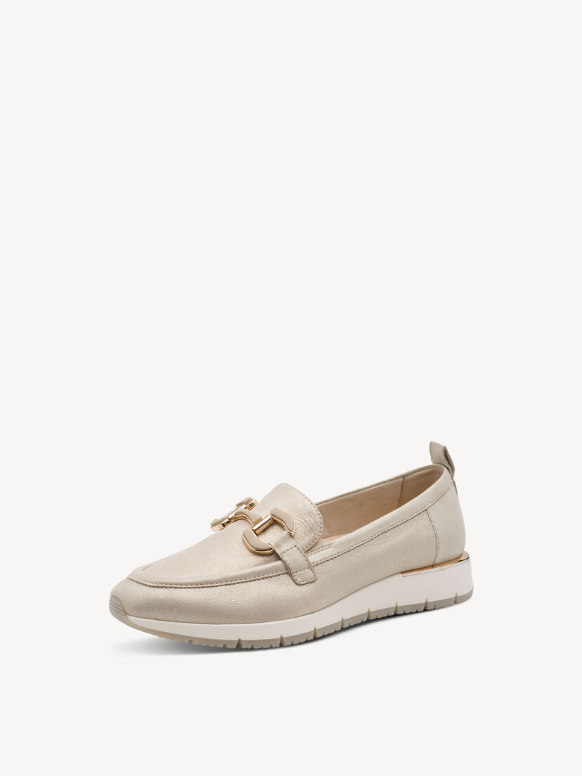 Leren Instappers - beige
