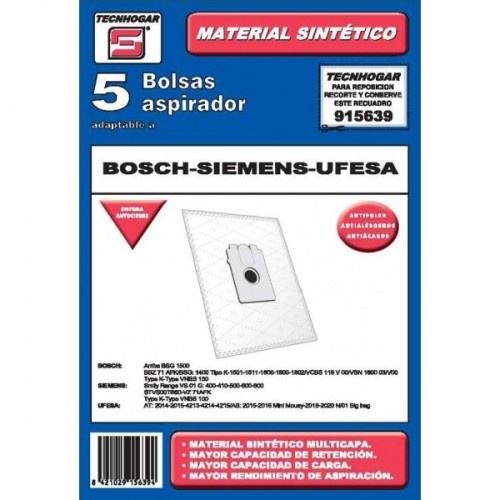 Sacos para aspirador de pó Tecnhogar para Bosch/Siemens/Ufesa
