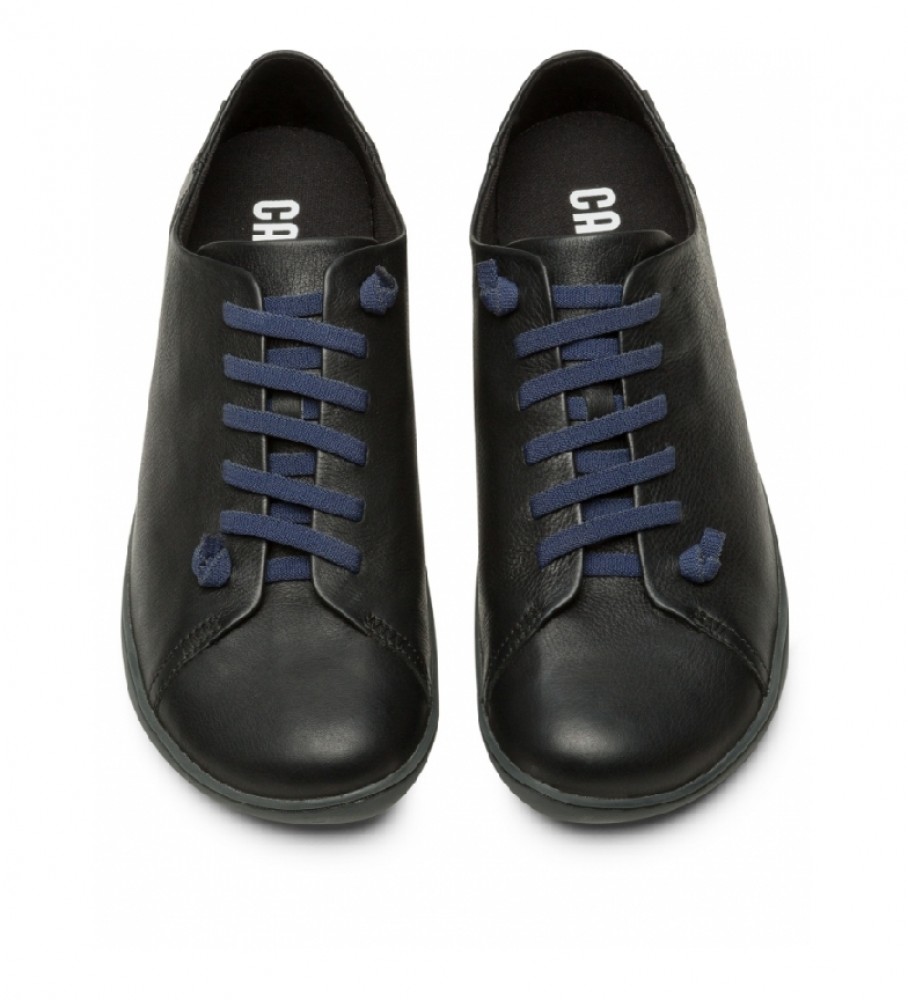Sapatos de couro preto Camper Peu Cami