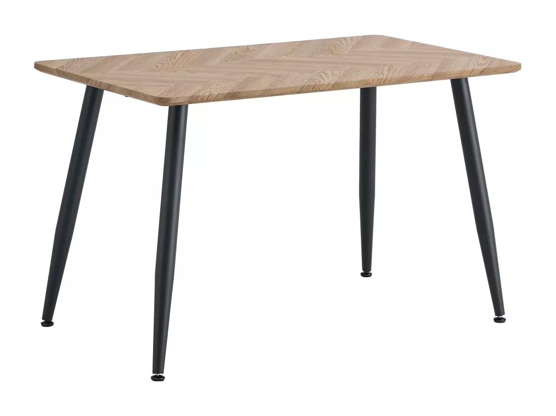 Table à manger style industriel ammo métal noir 120x70x75cm
