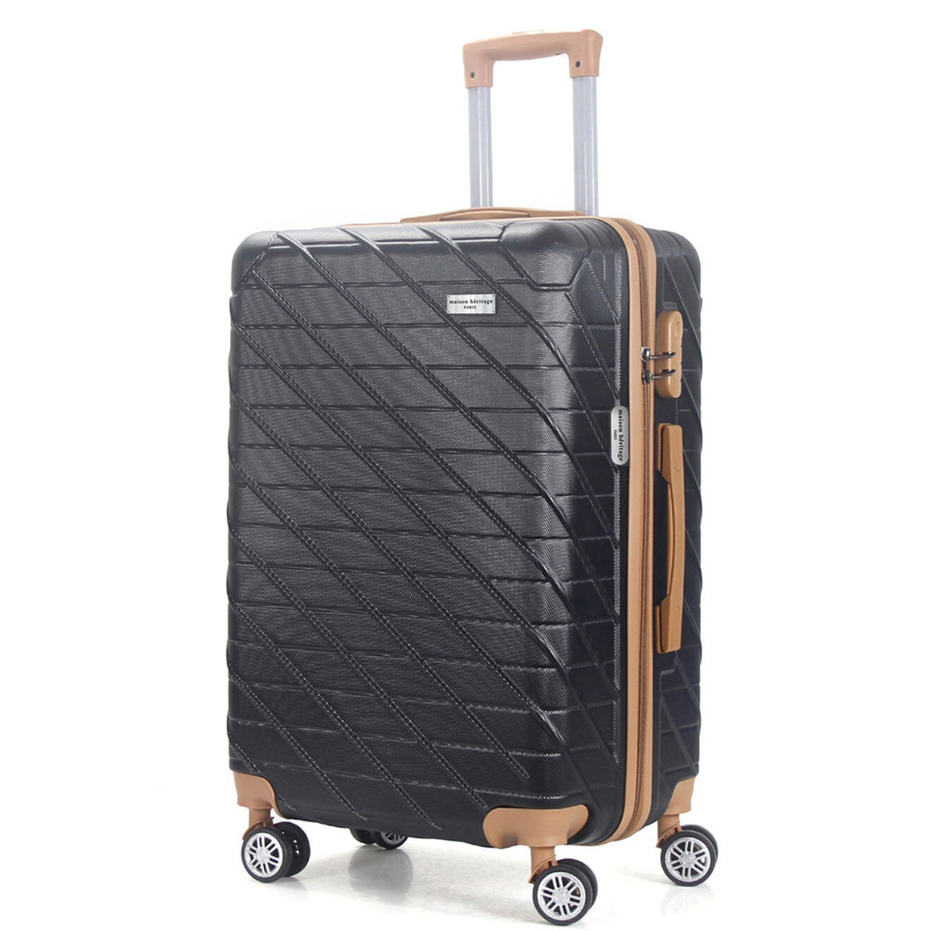 Maison Héritage 2 Valises 4 roues doubles Saint-Germain 55/65 cm noires