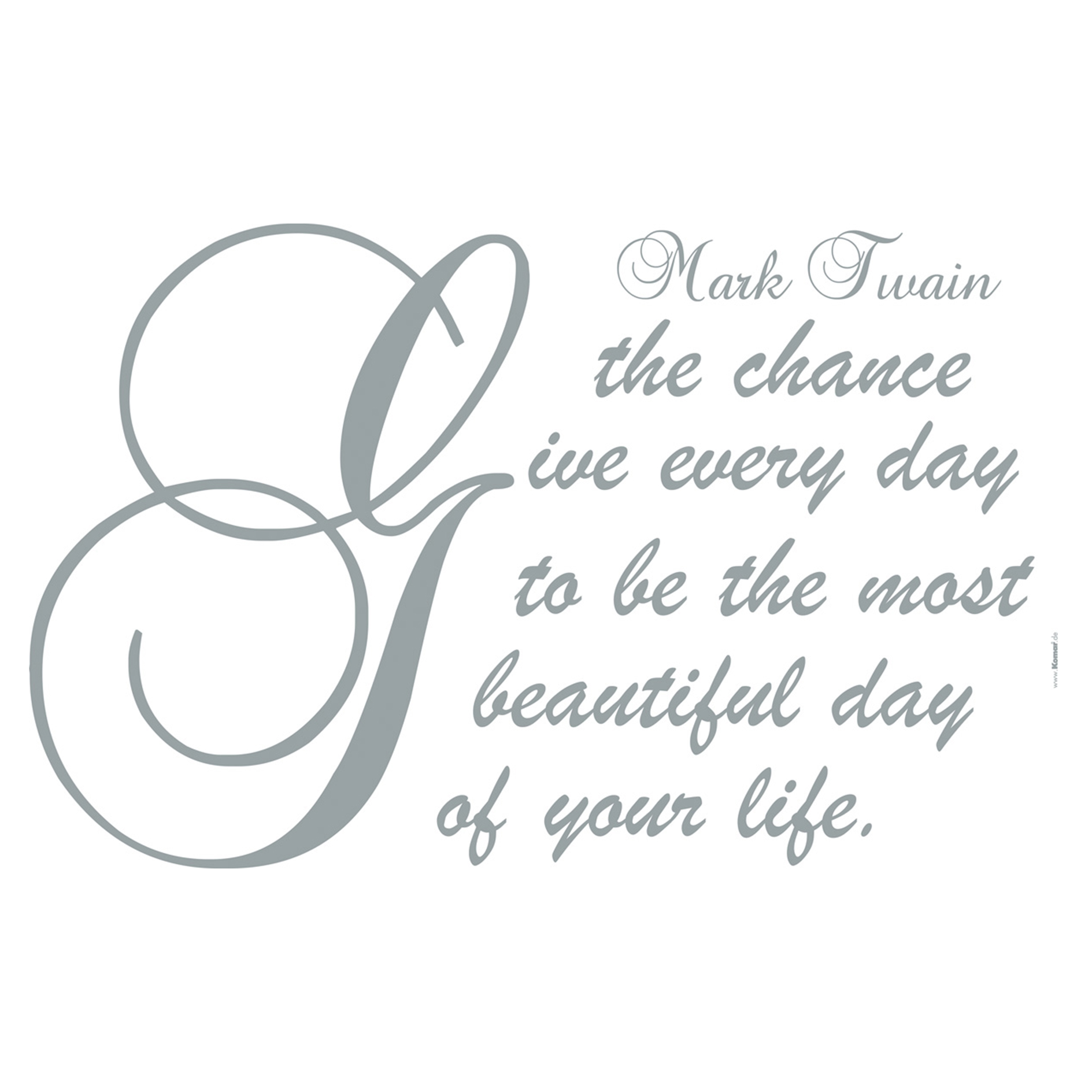 Wandtattoo BEAUTIFUL - grau - 100x70 cm