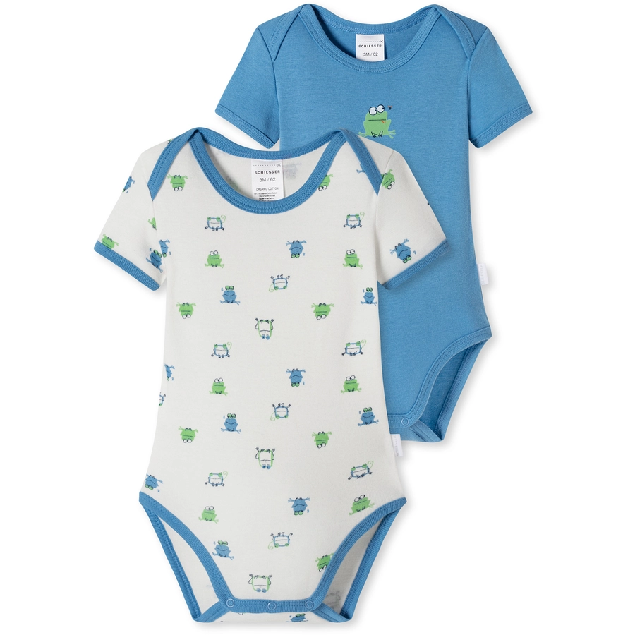 Schiesser Body Natural Love Organic Cotton blau, weiß
