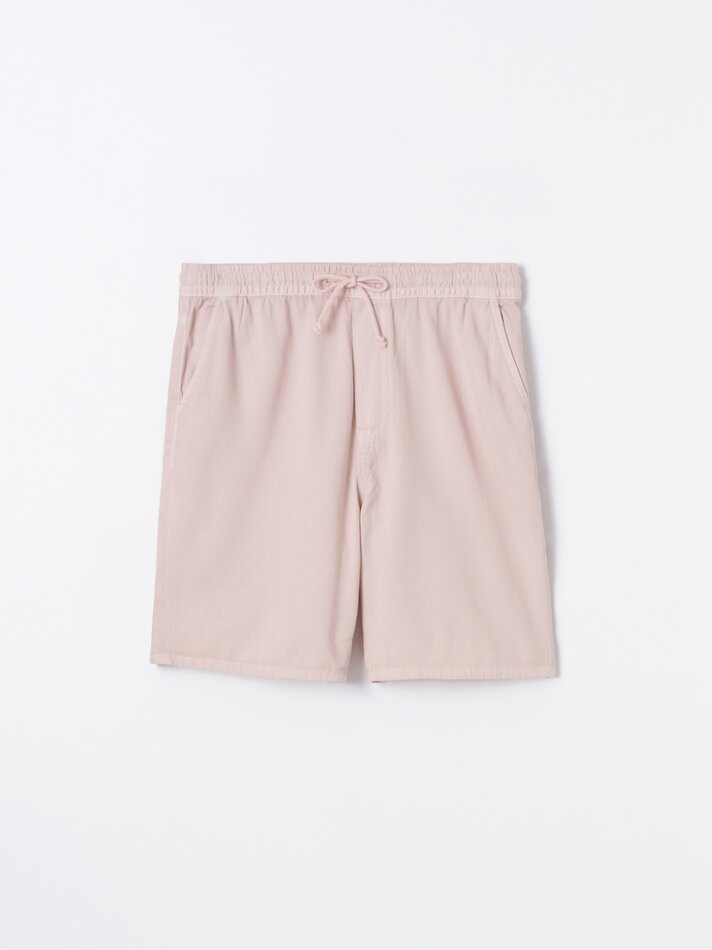 Bermuda de ganga jogger - Rosa